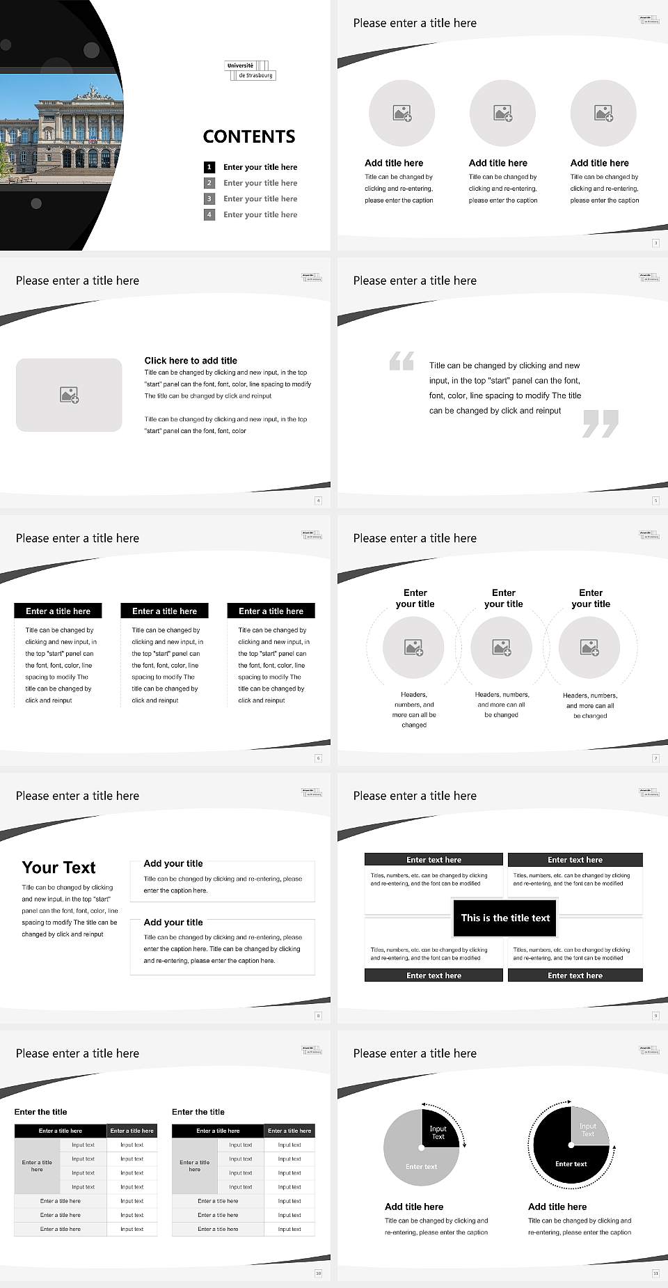 University of Strasbourg Course/Courseware Creation PPT Template4:3 ratio PPT effect preview image2