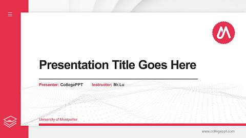 University of Montpellier Thesis Proposal/Graduation Defense PPT Template