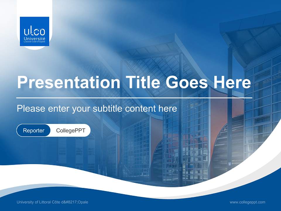 University of Littoral Côte d’Opale Lecture Sharing and Networking Event PPT Template4:3 ratio PPT effect preview image4