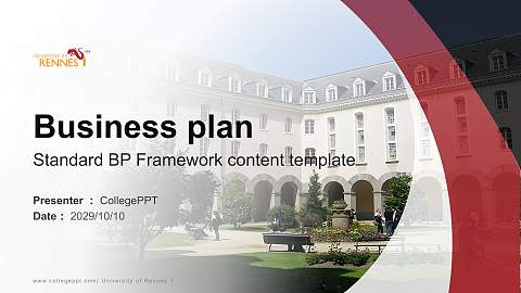University of Rennes 1 Competition/Entrepreneurship Contest PPT Template