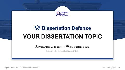 University of Savoy Mont Blanc Graduation Thesis Defense PPT Template