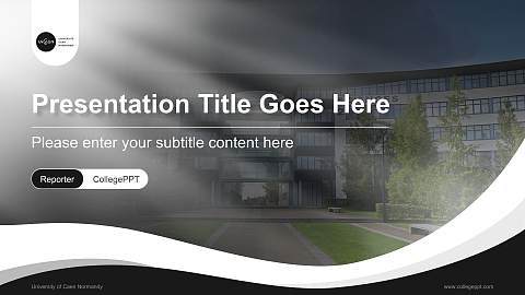 University of Caen Normandy Lecture Sharing and Networking Event PPT Template
