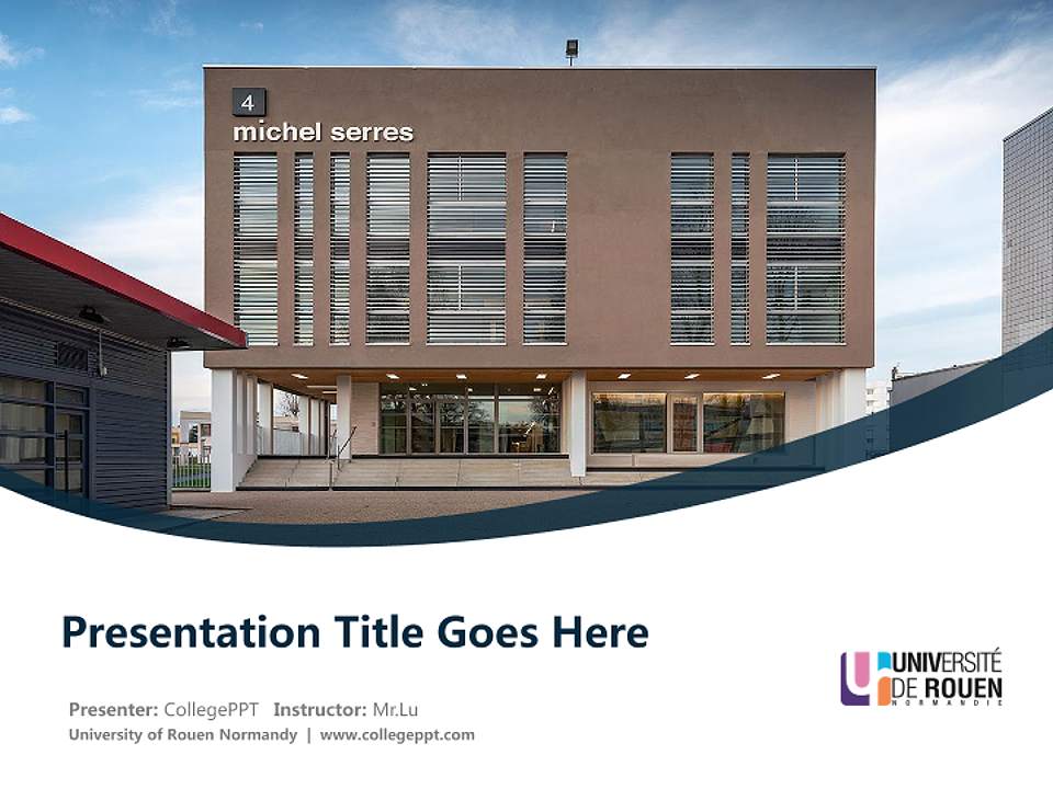 University of Rouen Normandy Course/Courseware Creation PPT Template4:3 ratio PPT effect preview image5