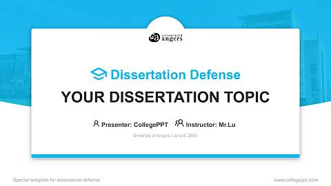 University of Angers Graduation Thesis Defense PPT Template