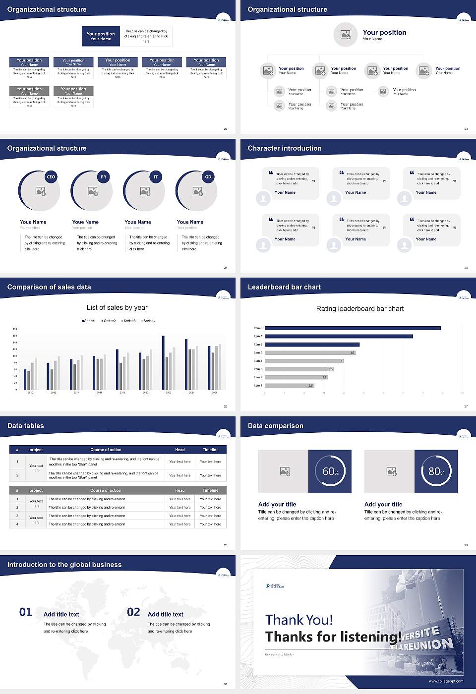 University of La Réunion Academic Presentation/Research Findings Report PPT Template16:9 ratio PPT effect preview image4