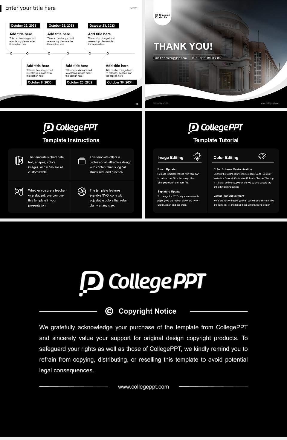 University of Lille Lecture Sharing and Networking Event PPT Template4:3 ratio PPT effect preview image4