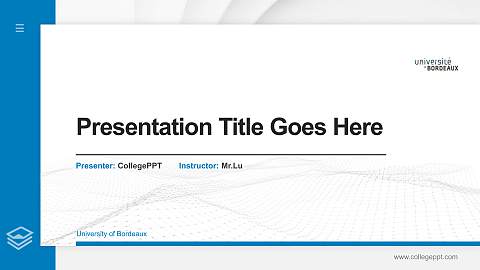 University of Bordeaux Thesis Proposal/Graduation Defense PPT Template