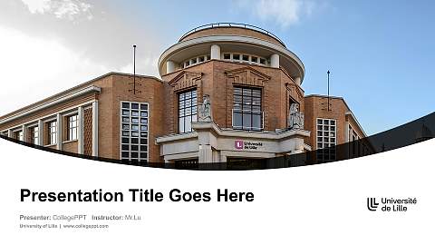University of Lille Course/Courseware Creation PPT Template