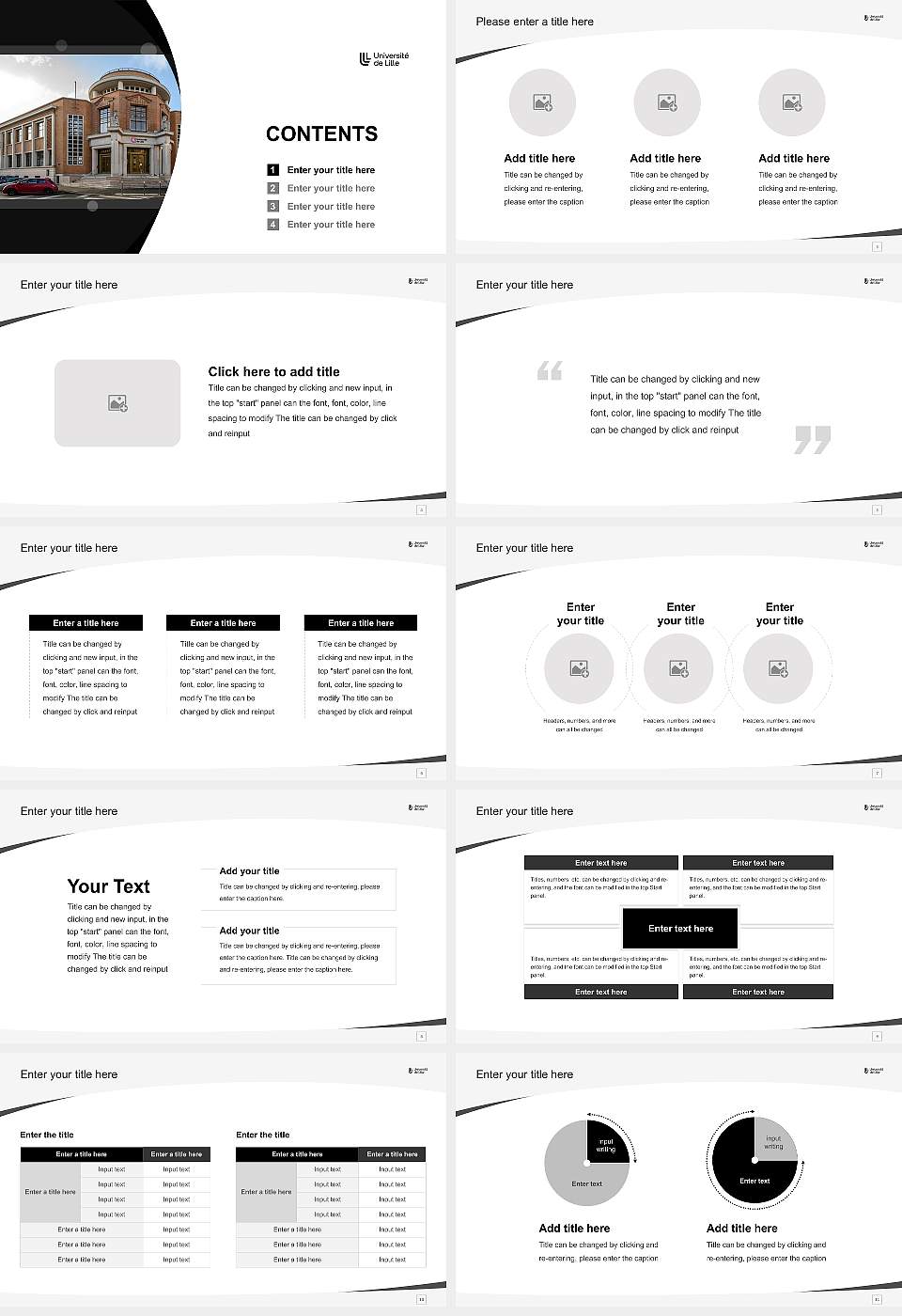 University of Lille Course/Courseware Creation PPT Template16:9 ratio PPT effect preview image2
