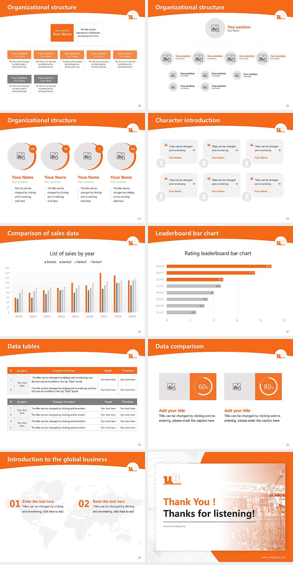 University of Burgundy Academic Presentation/Research Findings Report PPT Template4:3 ratio PPT effect preview image4