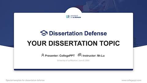 University of La Réunion Graduation Thesis Defense PPT Template