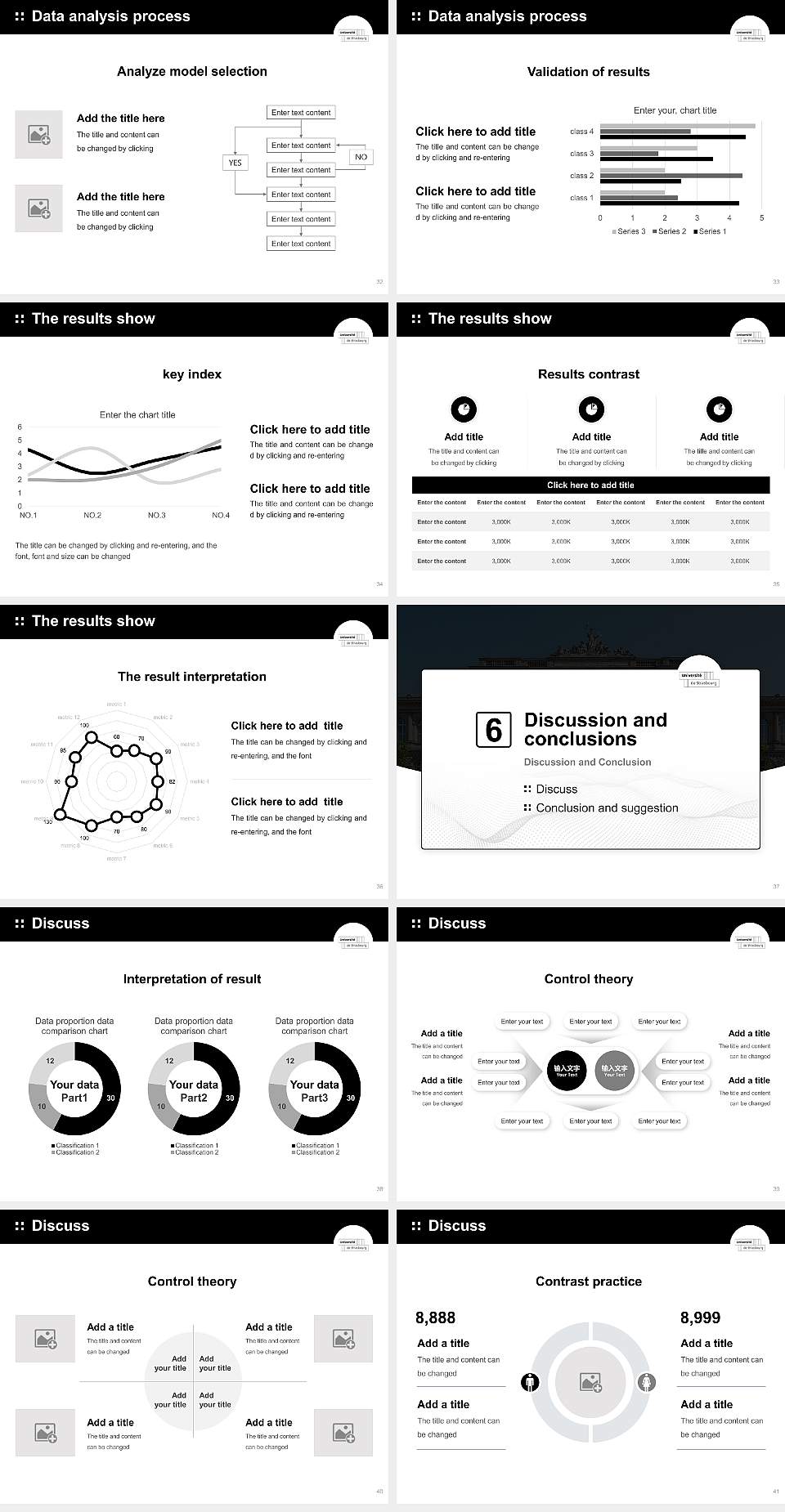 University of Strasbourg Graduation Thesis Defense PPT Template4:3 ratio PPT effect preview image5