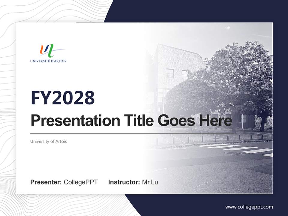 University of Artois Academic Presentation/Research Findings Report PPT Template4:3 ratio PPT effect preview image5