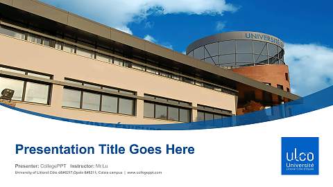 University of Littoral Côte d’Opale – Calais campus Course/Courseware Creation PPT Template