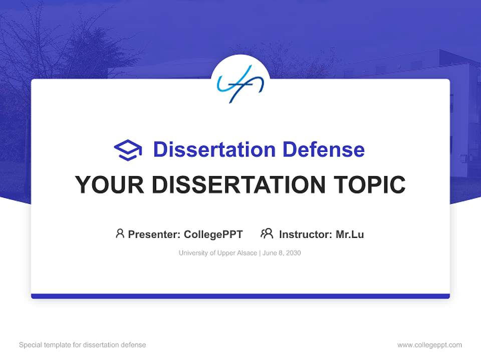 University of Upper Alsace Graduation Thesis Defense PPT Template4:3 ratio PPT effect preview image7