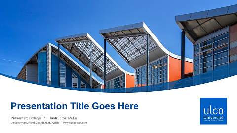 University of Littoral Côte d’Opale Course/Courseware Creation PPT Template