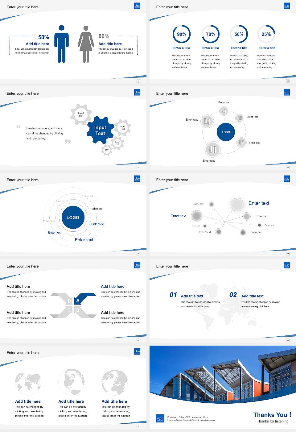 University of Littoral Côte d’Opale Course/Courseware Creation PPT Template16:9 ratio PPT effect preview image4