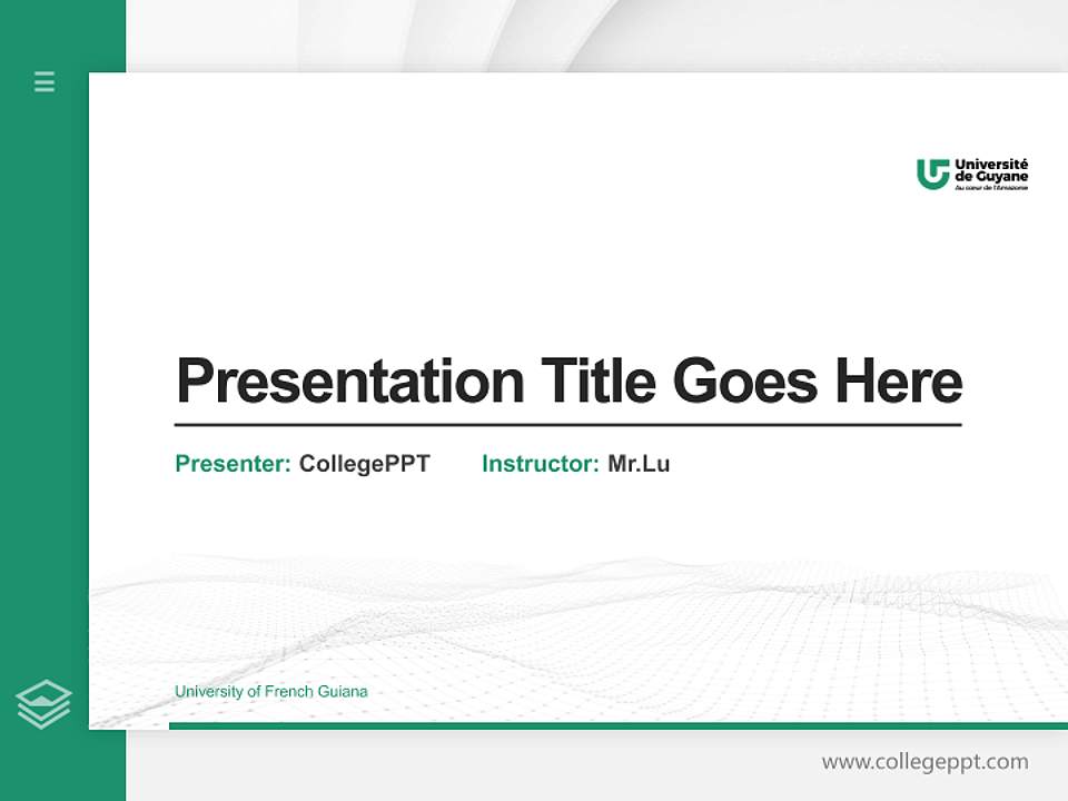 University of French Guiana Thesis Proposal/Graduation Defense PPT Template4:3 ratio PPT effect preview image5