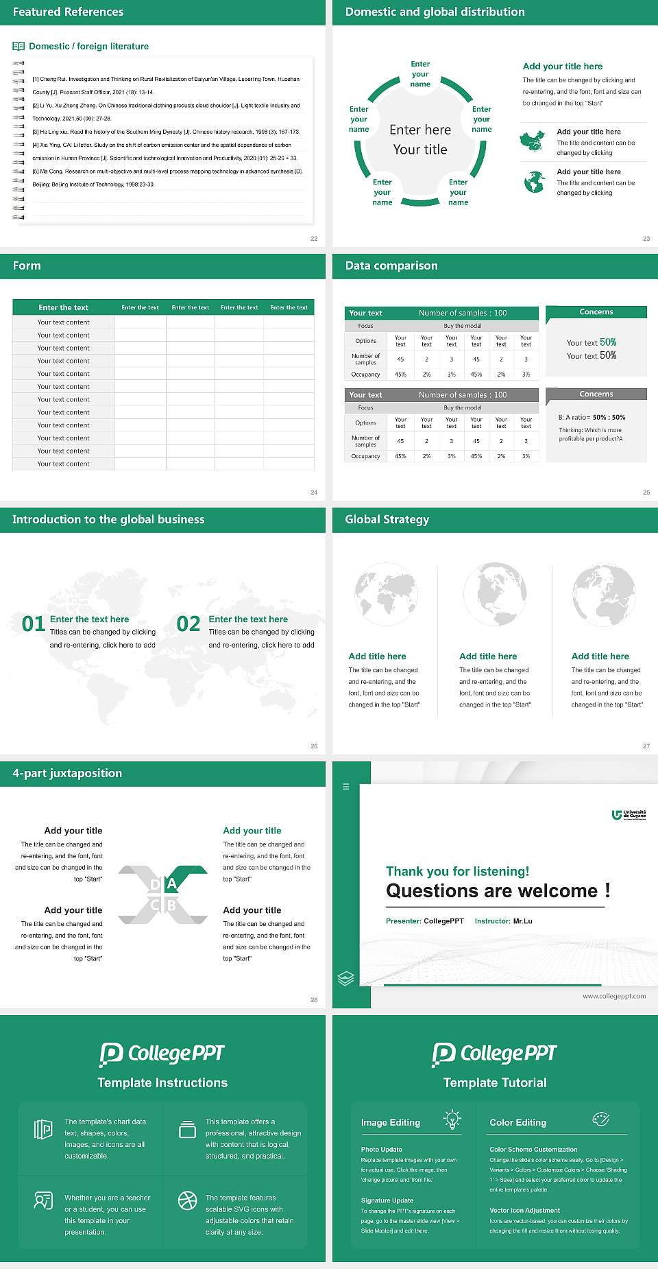 University of French Guiana Thesis Proposal/Graduation Defense PPT Template4:3 ratio PPT effect preview image4