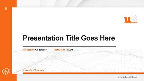 University of Burgundy Thesis Proposal/Graduation Defense PPT Template
