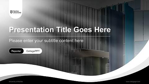 University of Nantes Lecture Sharing and Networking Event PPT Template