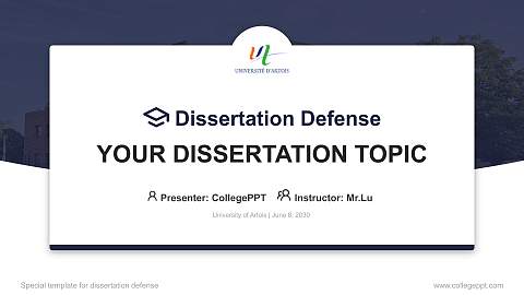University of Artois Graduation Thesis Defense PPT Template