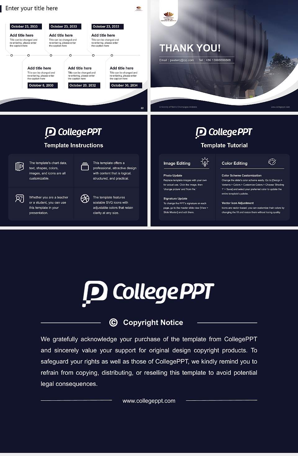 University of Reims Champagne-Ardenne Lecture Sharing and Networking Event PPT Template4:3 ratio PPT effect preview image4