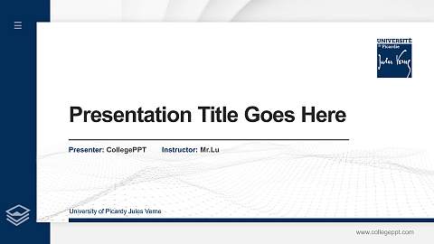 University of Picardy Jules Verne Thesis Proposal/Graduation Defense PPT Template