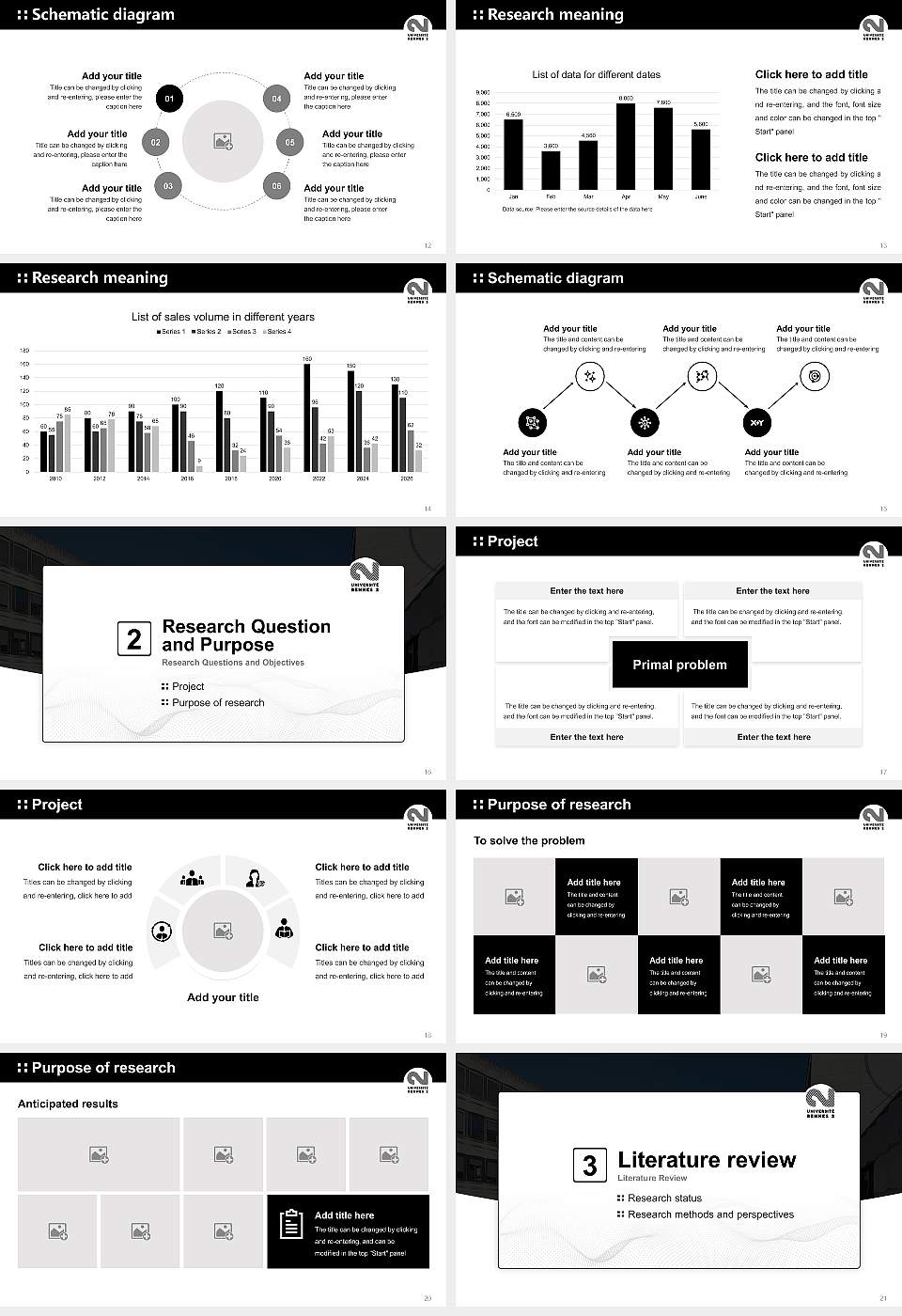 University of Rennes 2 Graduation Thesis Defense PPT Template16:9 ratio PPT effect preview image3
