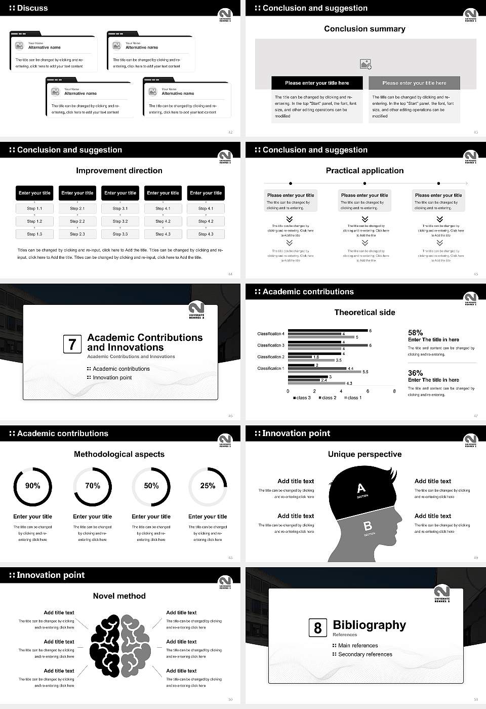 University of Rennes 2 Graduation Thesis Defense PPT Template16:9 ratio PPT effect preview image6
