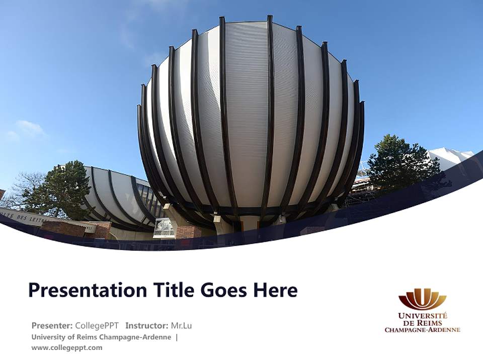University of Reims Champagne-Ardenne Course/Courseware Creation PPT Template4:3 ratio PPT effect preview image5