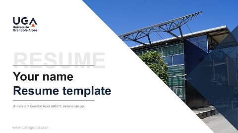 University of Grenoble Alpes – Valence campus Resume PPT Template