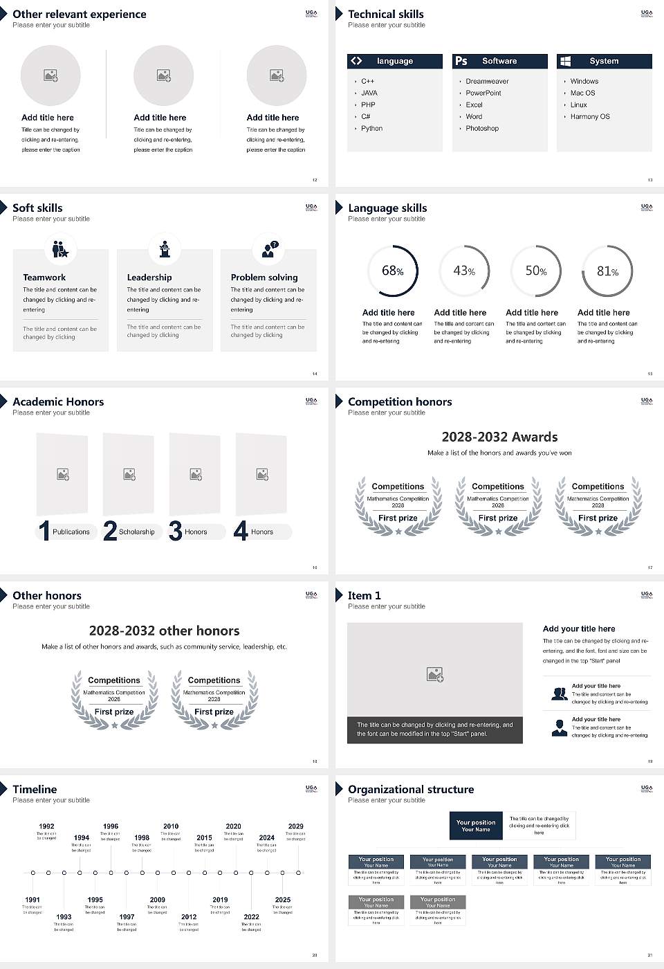 University of Grenoble Alpes – Valence campus Resume PPT Template16:9 ratio PPT effect preview image3