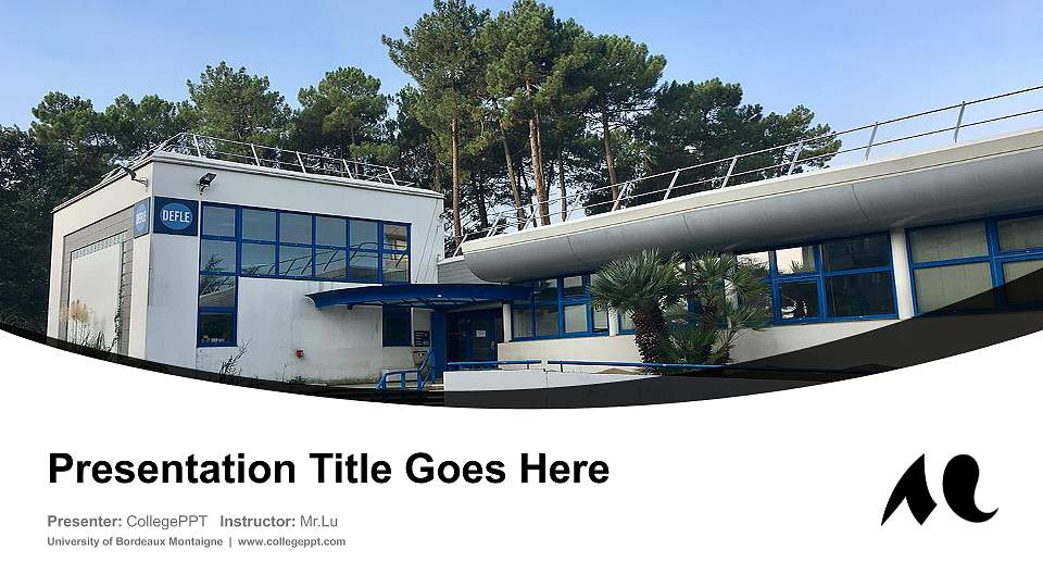 University of Bordeaux Montaigne Course/Courseware Creation PPT Template16:9 ratio PPT effect preview image