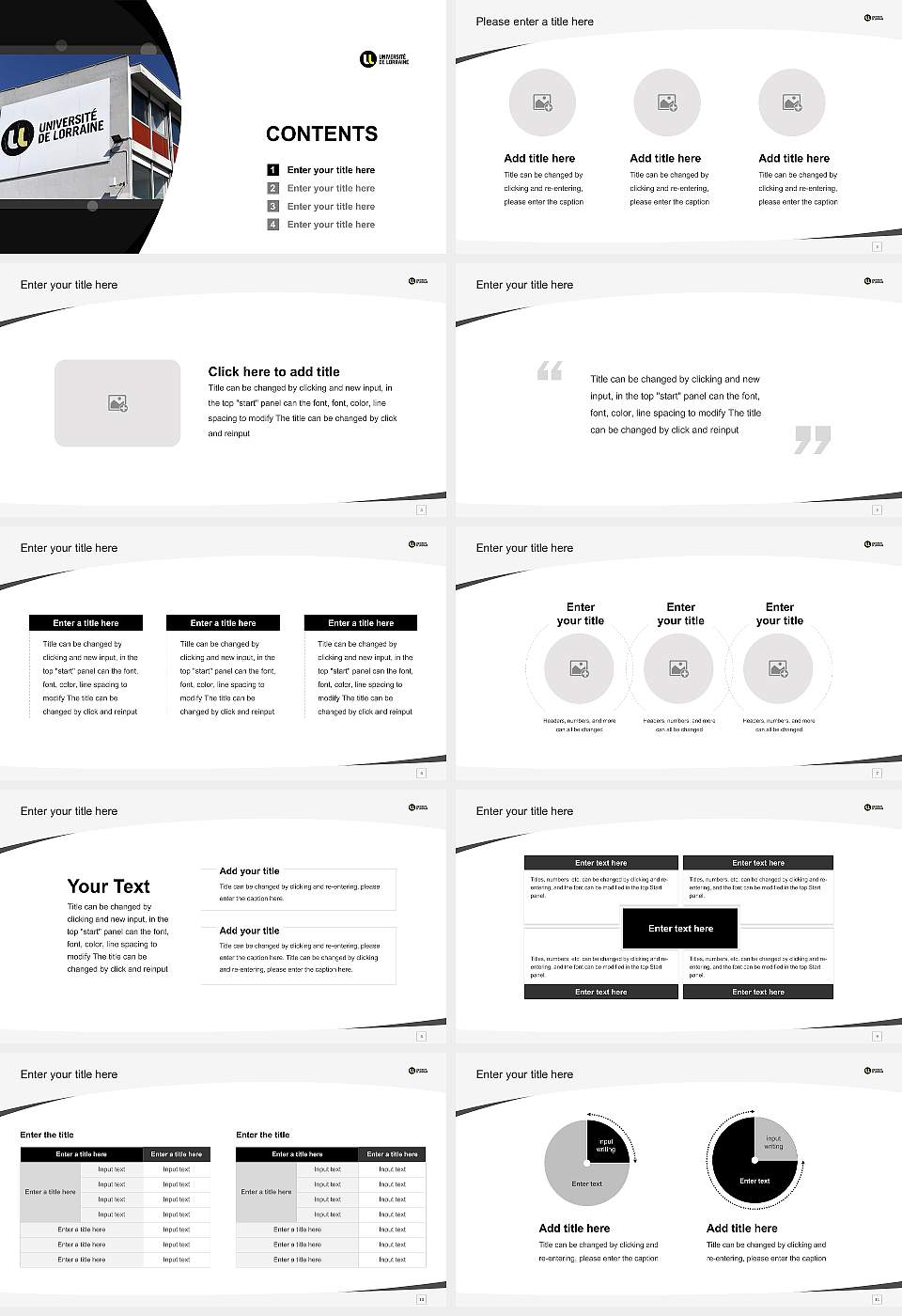 University of Lorraine Course/Courseware Creation PPT Template16:9 ratio PPT effect preview image2