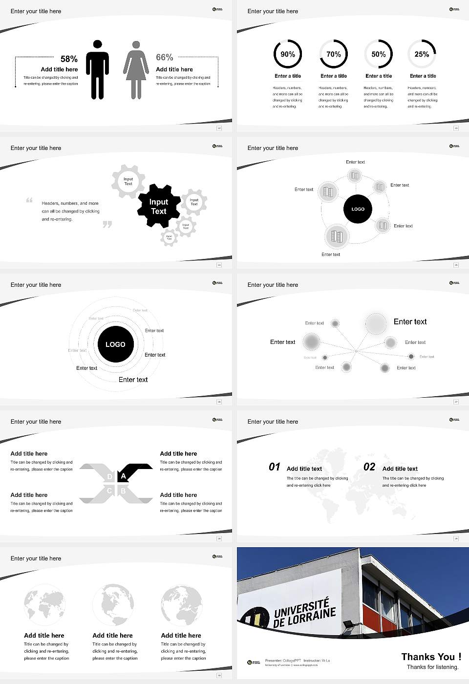 University of Lorraine Course/Courseware Creation PPT Template16:9 ratio PPT effect preview image4