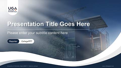 University of Grenoble Alpes – Valence campus Lecture Sharing and Networking Event PPT Template