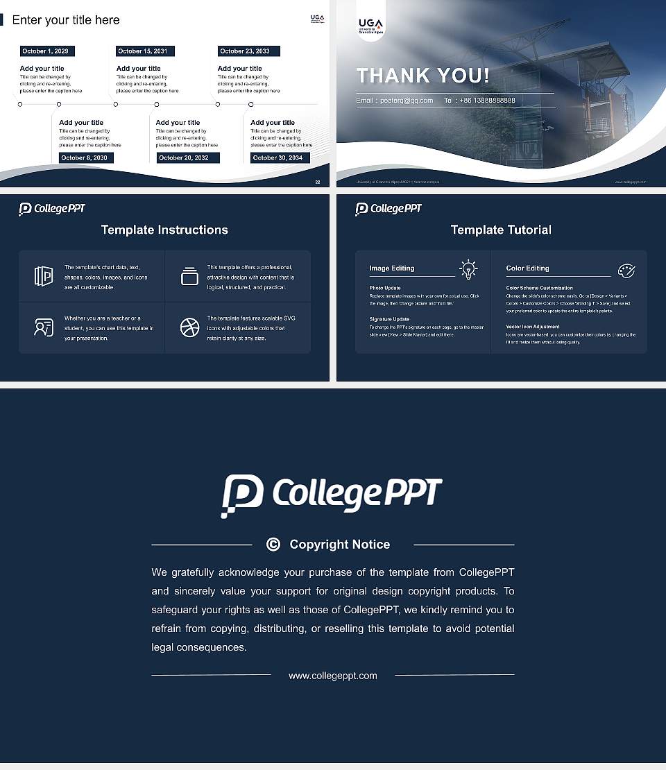 University of Grenoble Alpes – Valence campus Lecture Sharing and Networking Event PPT Template16:9 ratio PPT effect preview image4