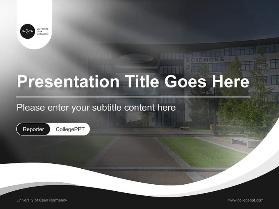 University of Caen Normandy Lecture Sharing and Networking Event PPT Template4:3 ratio PPT effect preview image4