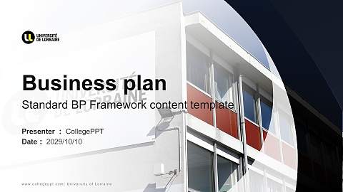 University of Lorraine Competition/Entrepreneurship Contest PPT Template