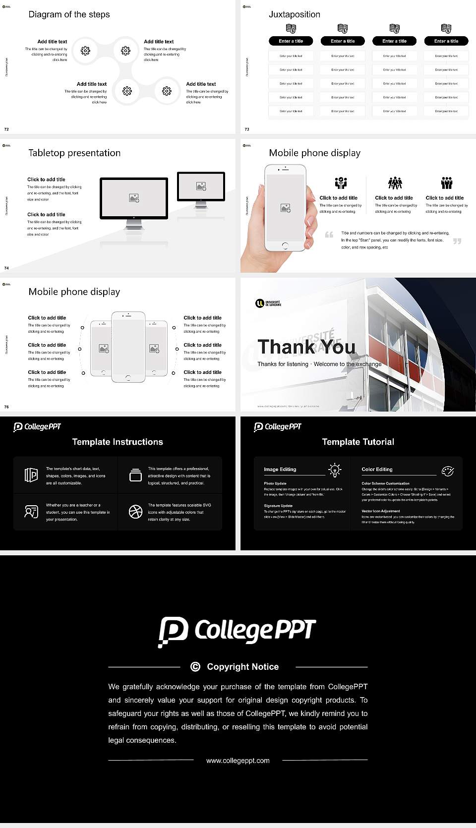 University of Lorraine Competition/Entrepreneurship Contest PPT Template16:9 ratio PPT effect preview image9