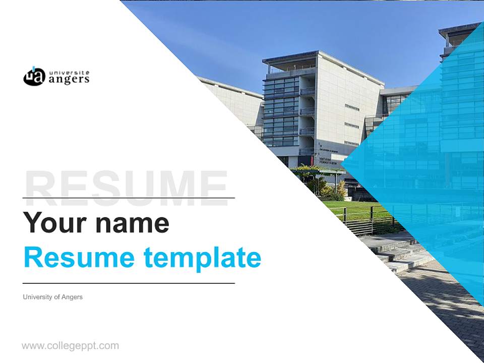 University of Angers Resume PPT Template4:3 ratio PPT effect preview image5