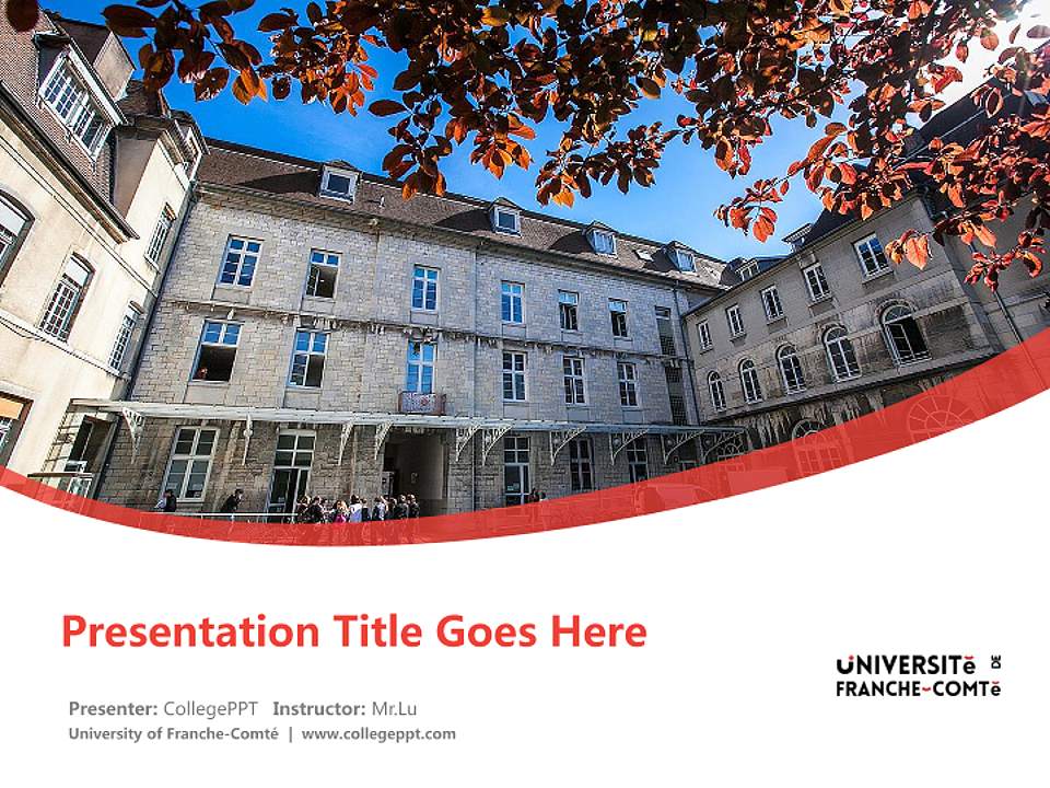 University of Franche-Comté Course/Courseware Creation PPT Template4:3 ratio PPT effect preview image5