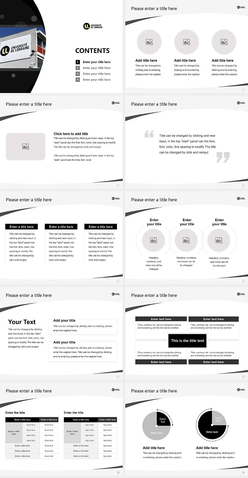 University of Lorraine Course/Courseware Creation PPT Template4:3 ratio PPT effect preview image2