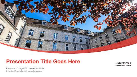 University of Franche-Comté Course/Courseware Creation PPT Template