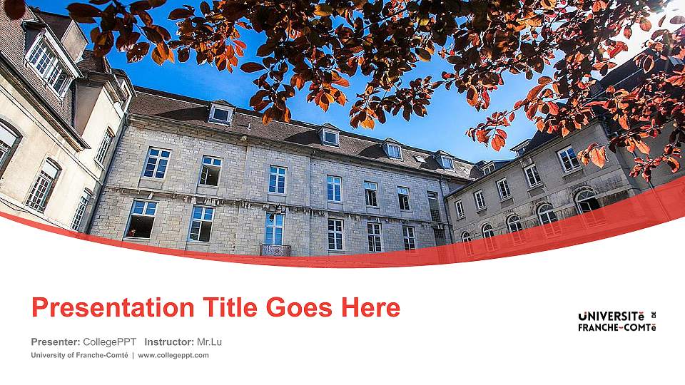 University of Franche-Comté Course/Courseware Creation PPT Template16:9 ratio PPT effect preview image1