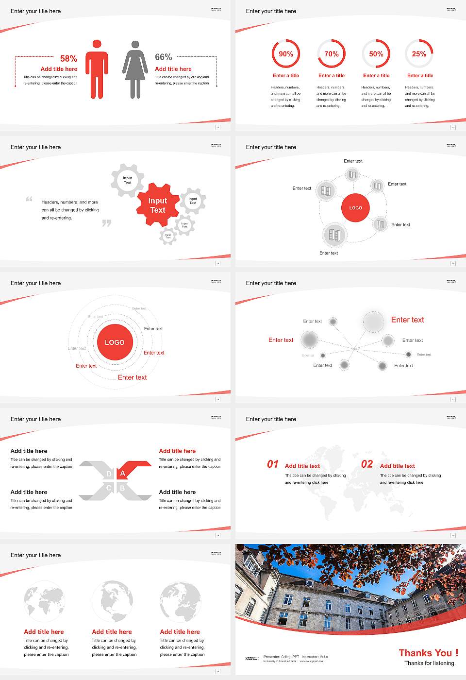 University of Franche-Comté Course/Courseware Creation PPT Template16:9 ratio PPT effect preview image4