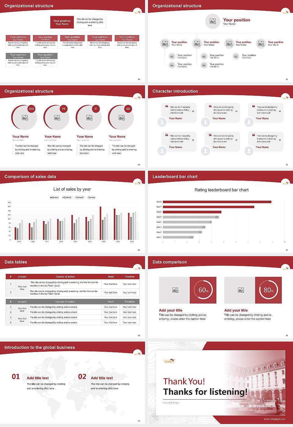 University of Rennes 1 Academic Presentation/Research Findings Report PPT Template16:9 ratio PPT effect preview image4