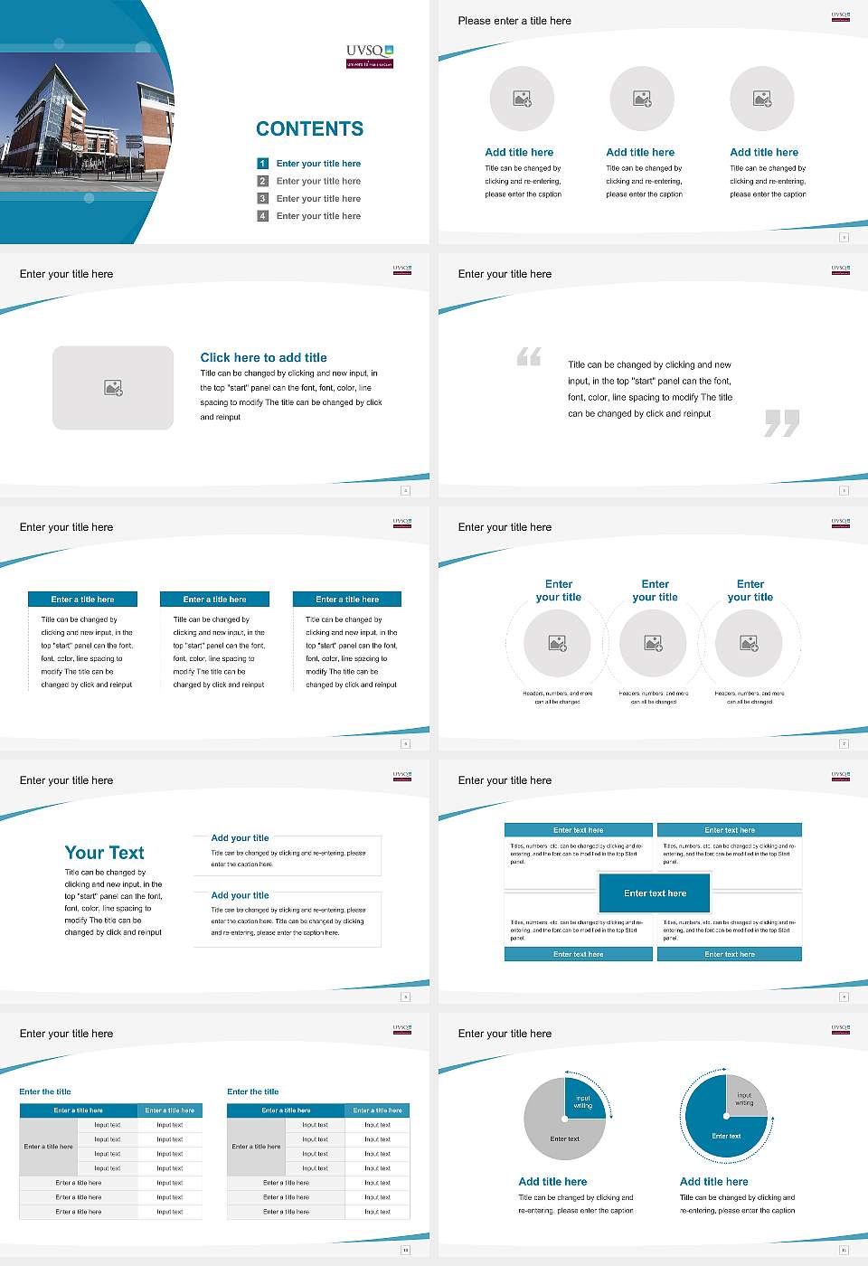 University of Versailles Saint-Quentin-en-Yvelines Course/Courseware Creation PPT Template16:9 ratio PPT effect preview image2