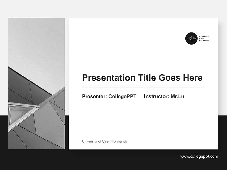 University of Caen Normandy General PPT Template4:3 ratio PPT effect preview image6